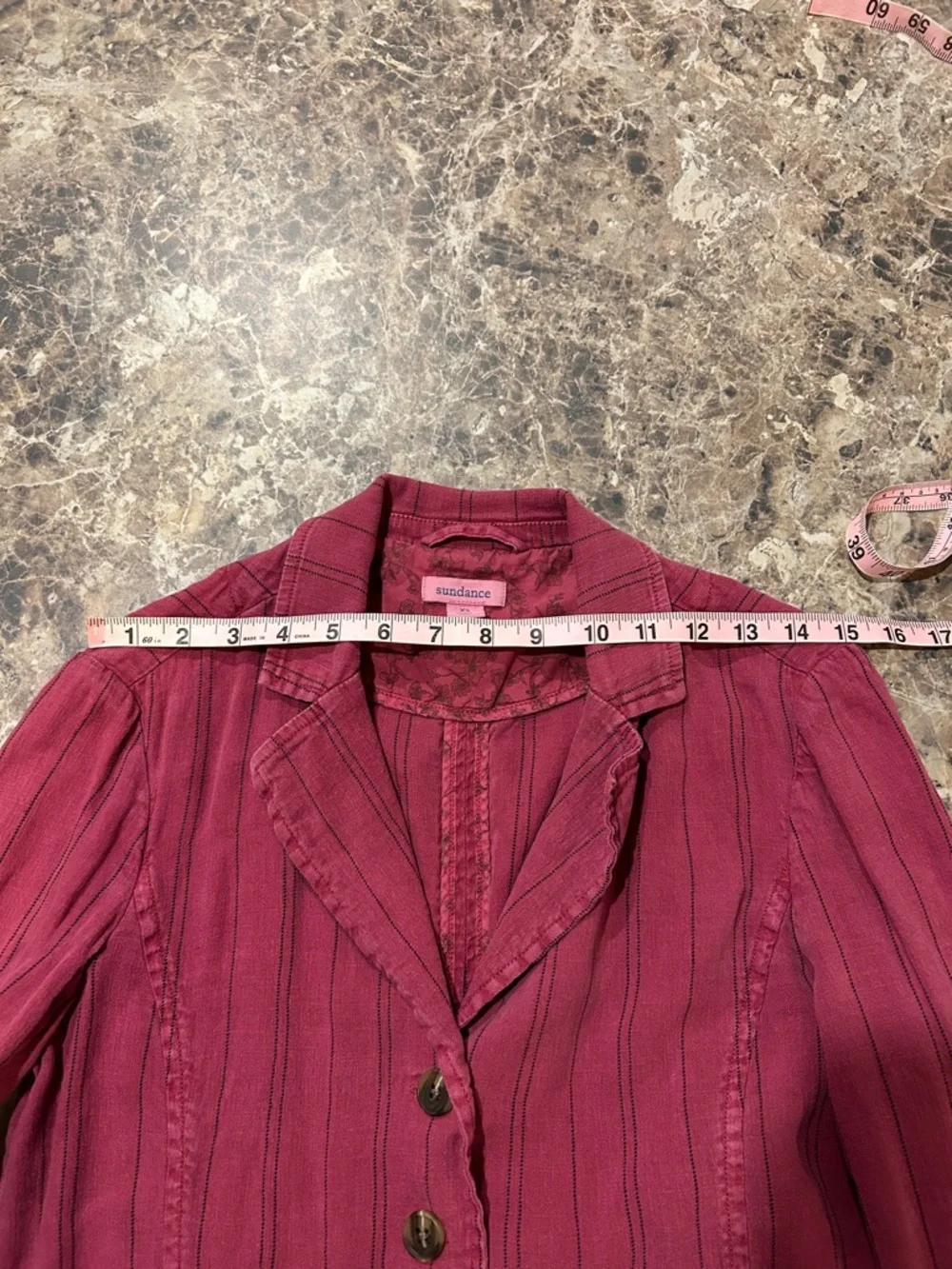 Sundance Linen Pink Blazer Jacket XS